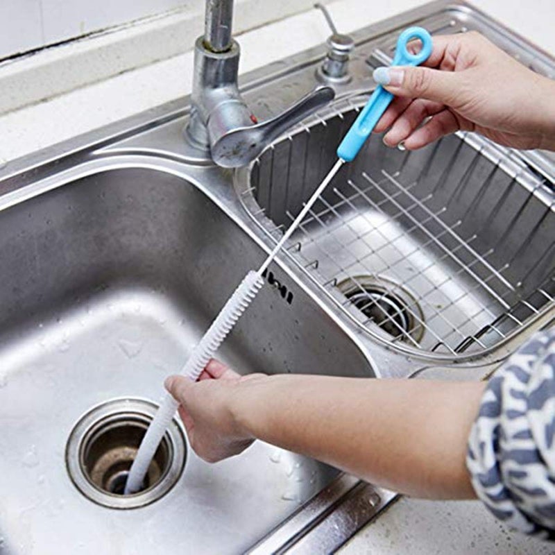 wcly Jumper Joo Drain Snake Brush,Drain Brush for a Sink Drain, 28 inch (71cm), Sink Drain Brush Drain Clog Cleaning Brush,2pcs - Image 1